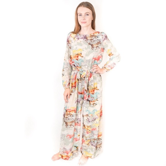 Anthropologie Multicolor Floral Jumpsuit - Picture 9 of 15